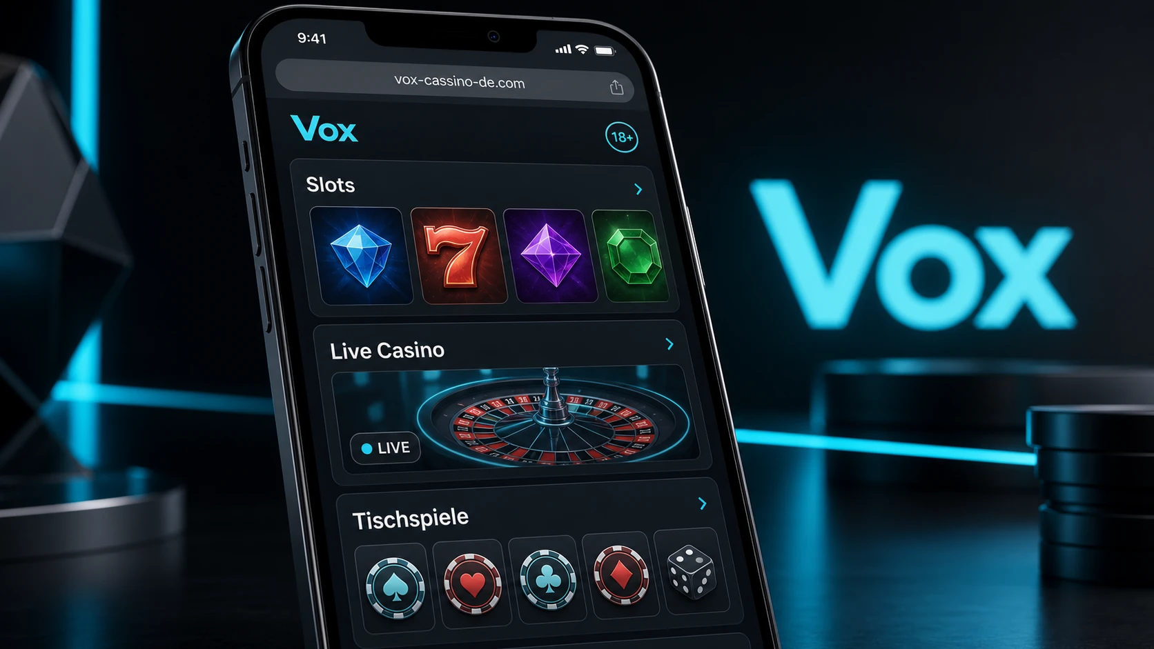 Spiele in der Vox Casino Mobile App